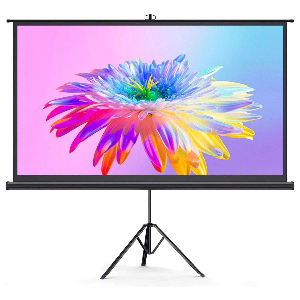 BOMAKER 100&quot; Projector Screen with Stand, 16:9, 1.2 Gain, 3D, 4K UHD, HDR Ready. - Bomaker