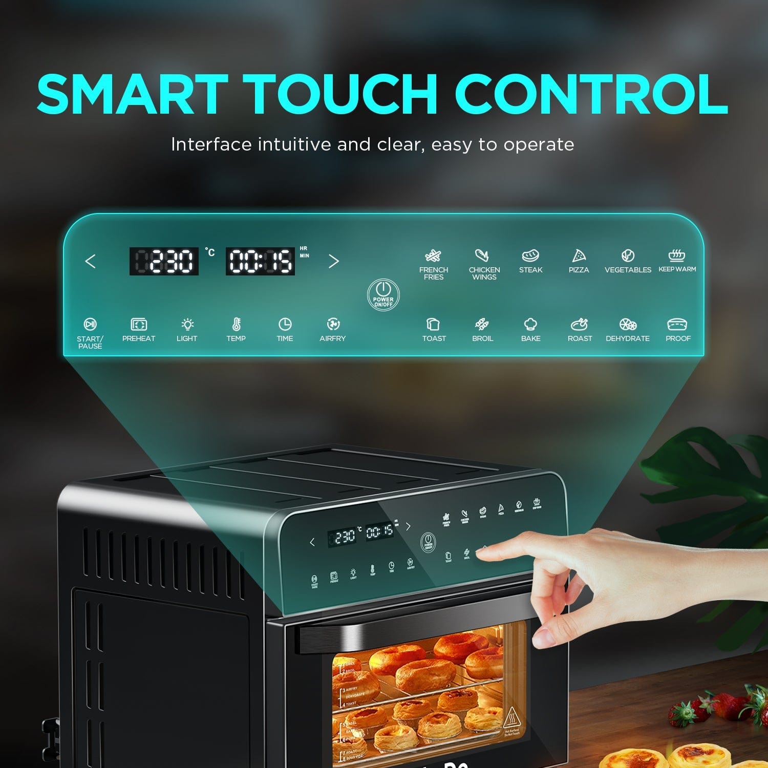 CalmDo 26.3 Quart Multi-function Air Fryer Oven