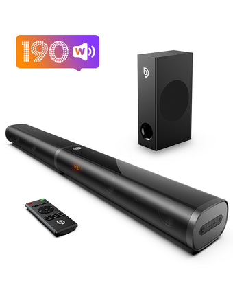 Bomaker 190W 2.1 Barra de sonido con subwoofer--Tapio III