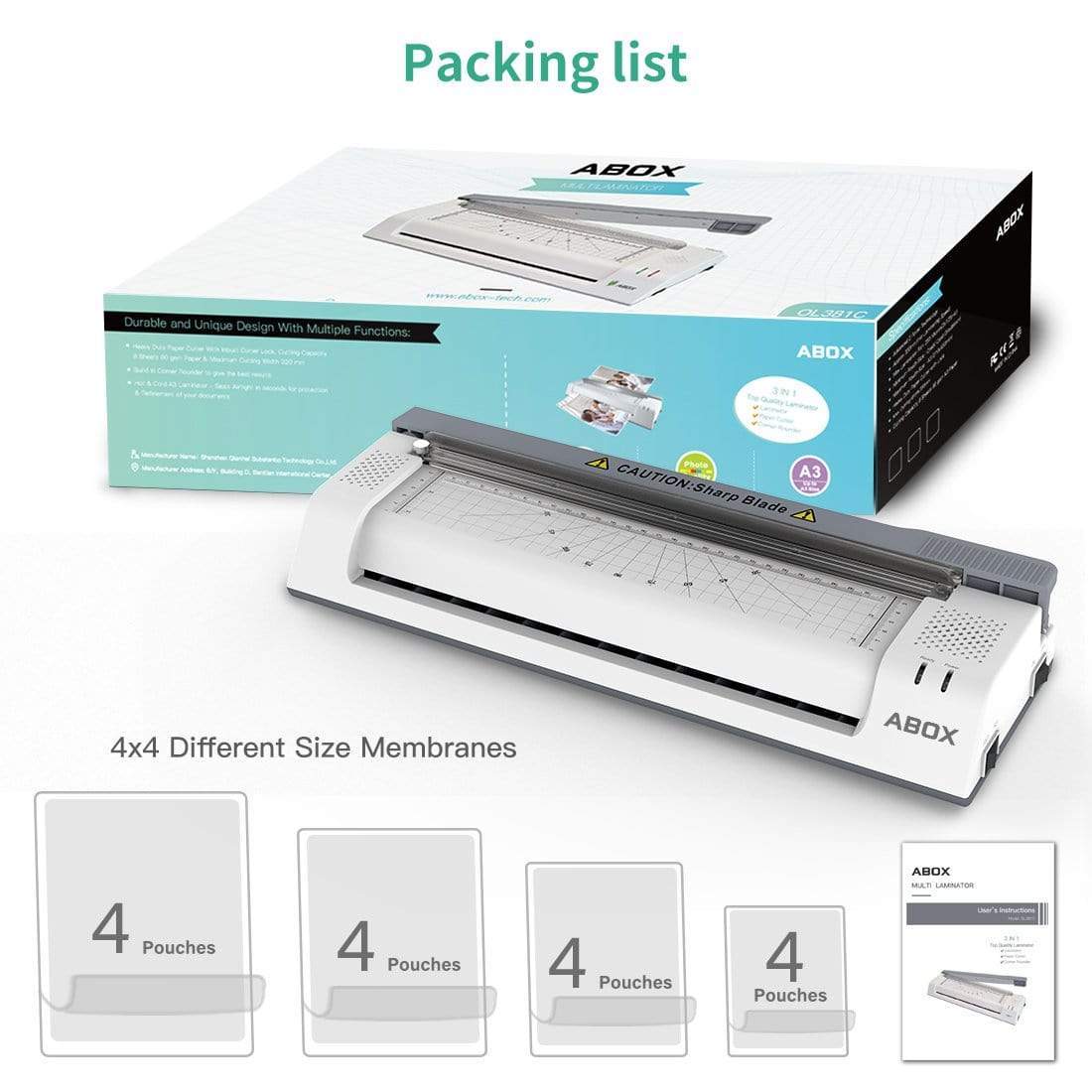 ABOX Thermal Laminator Abox Thermal Laminator Machine OL381