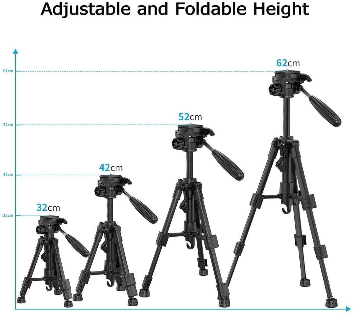 BOMAKER Adjustable Tripod for Projector, Camera, DSRL, 360 Degree-BY388 - Bomaker