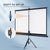 BOMAKER 100" Projector Screen with Stand, 16:9, 1.2 Gain, 180° Viewing Angle, 3D, 4K UHD, HDR Ready. - Bomaker