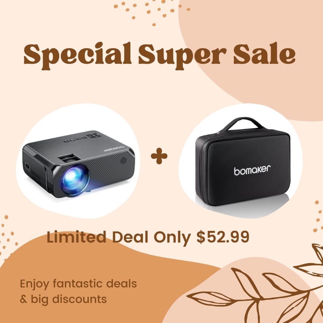 Bomaker GC355 Projector with Bag Bundle
