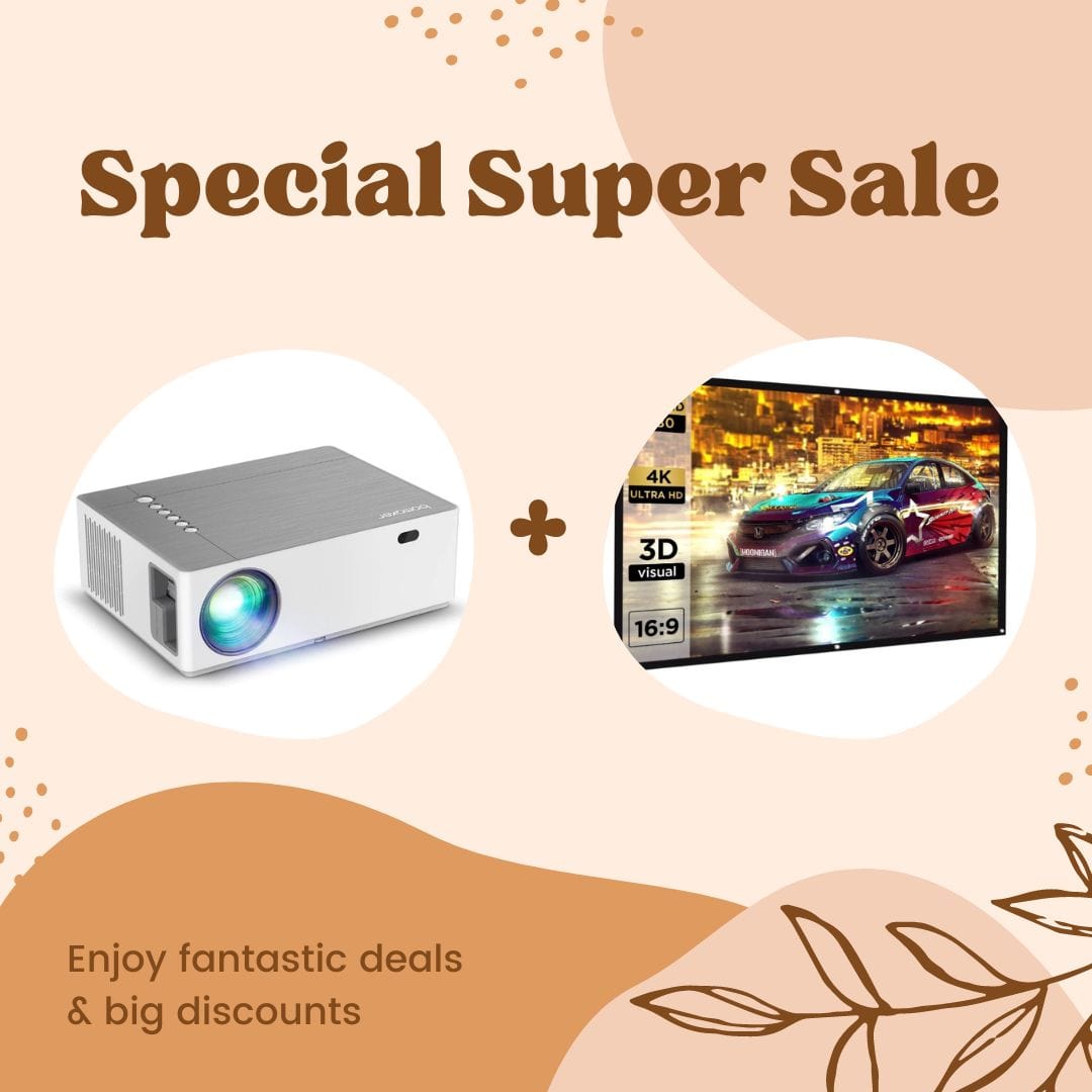 Parrot I Projector with Foldable Screen