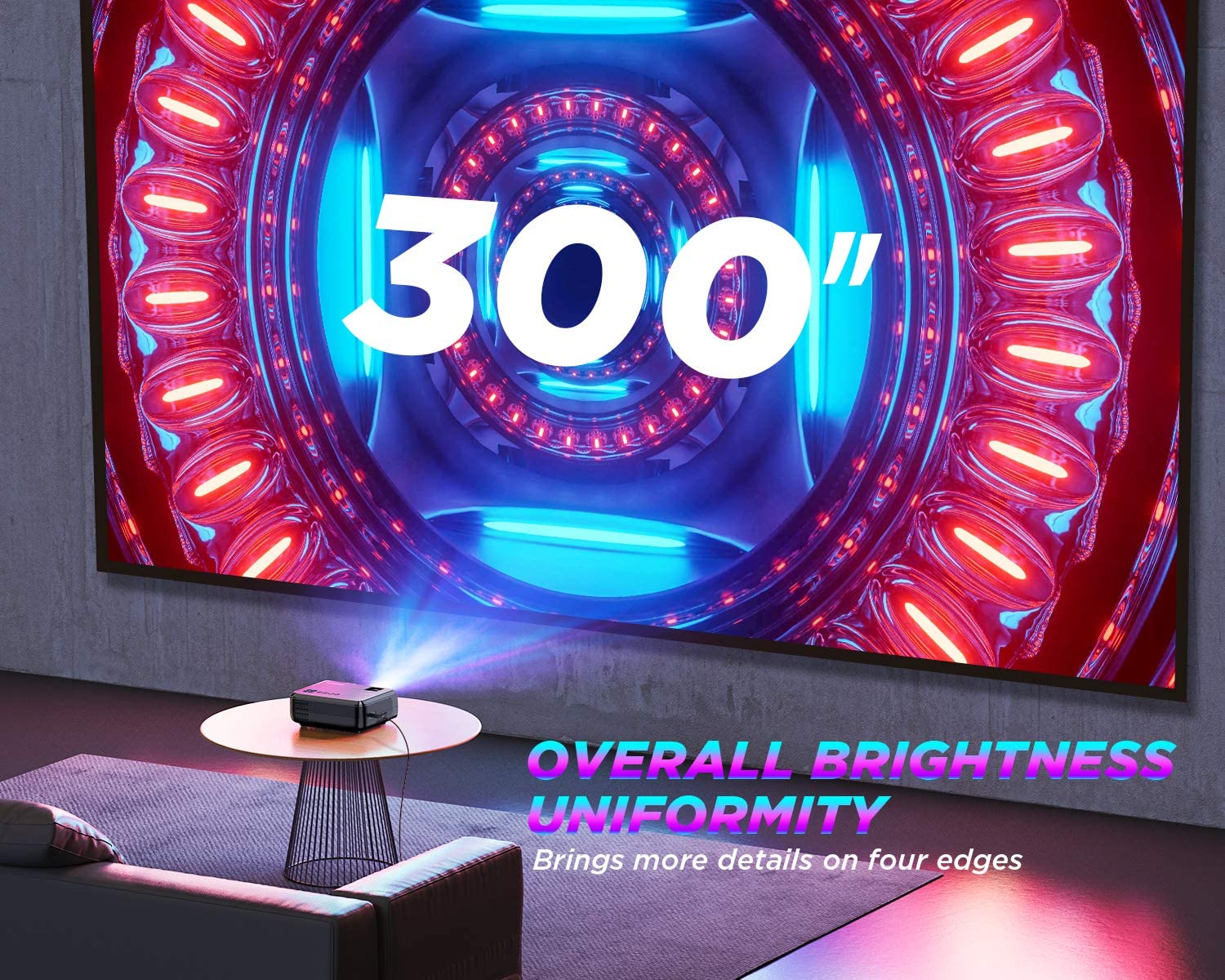BoMaker 200 ANSI Lumen Wi-Fi Mini Projectorアップグレードフル 
