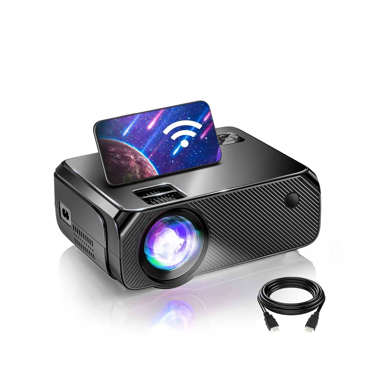 BOMAKER Native HD Outdoor Projector, WiFi Mini Projector for Outdoor Movies-GC355 - Bomaker