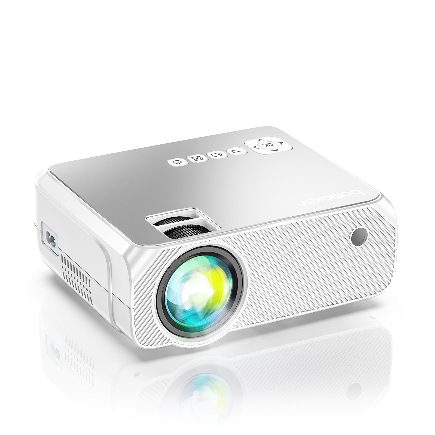 Bomaker Wi-Fi Mini proyector actualizado Full HD 1080P soportado -- GC355 (Blanco)