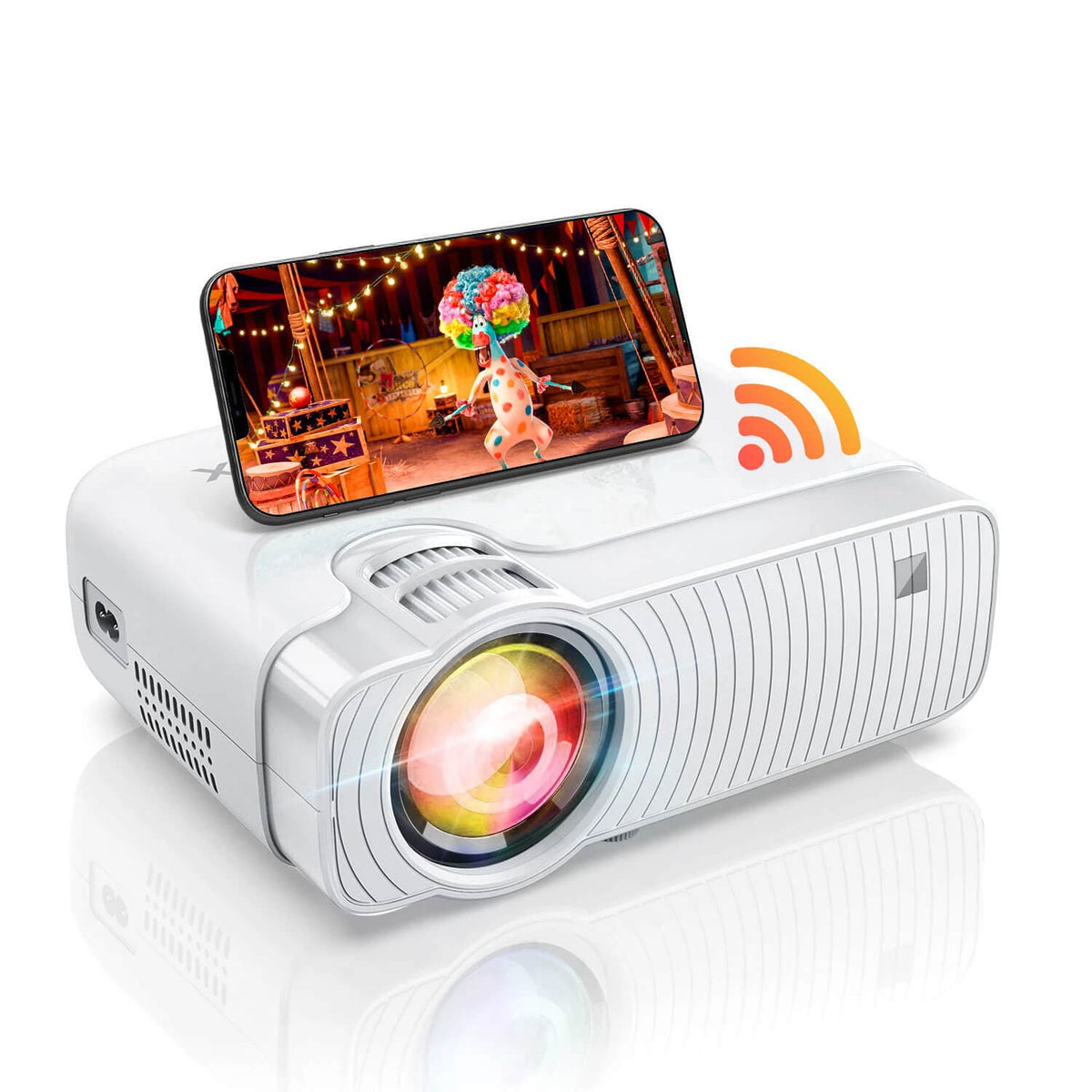 BOMAKER GC357 Portable WiFi Mini Outdoor Projector,  Outdoor Movie &amp; Home Theater Projectors - Bomaker