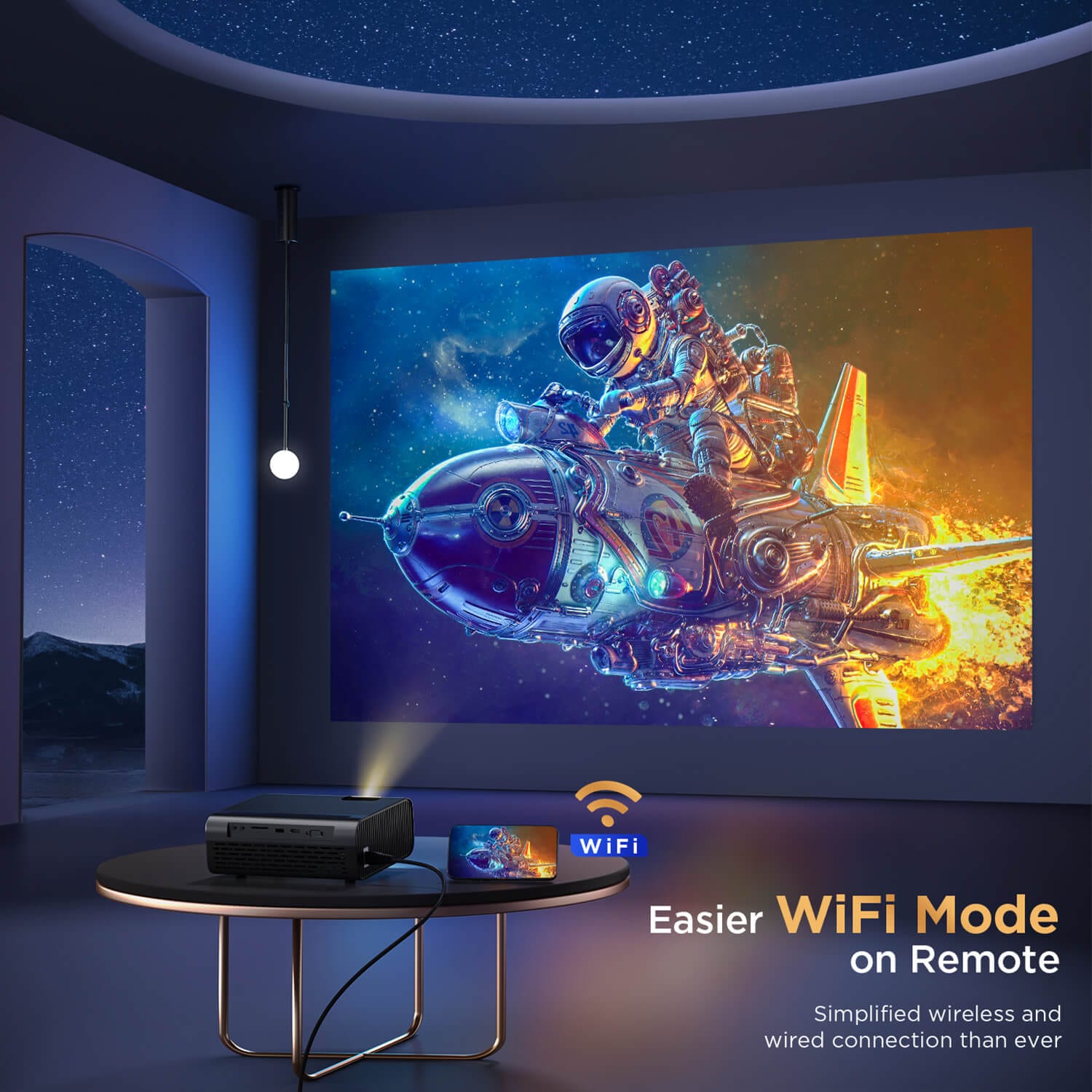 Bomaker Magic 420 Pro 720P HD 2.4G+5G WiFi Mini Projector - Bomaker