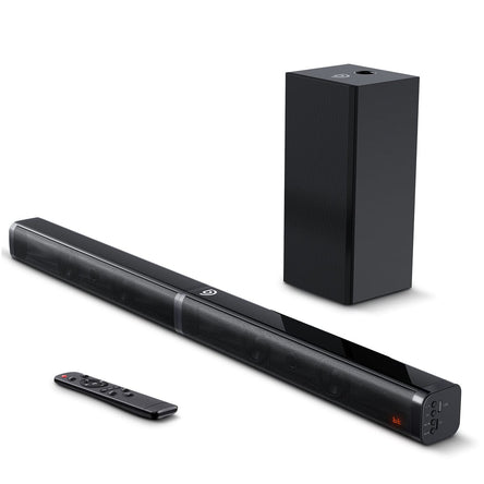 BOMAKER 2.1 CH Slim Soundbar with Subwoofer, 110dB/100W, 3D Surround Sound, 31 Inch, 5 EQ Modes, LED Display, Works for 4K/HD/Smart TV - Tapio V - Bomaker