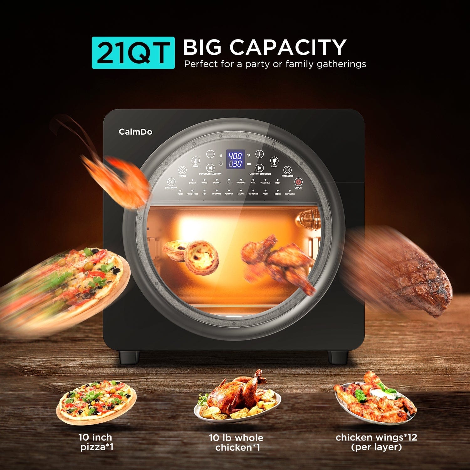 Calmdo 20 Quart Oven Air Fryer CD AF20L