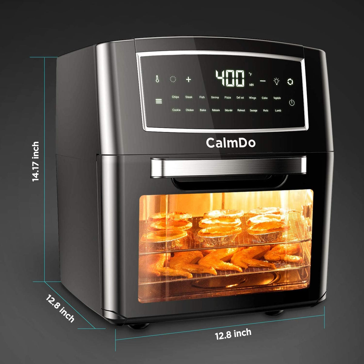 calmdo home appliance US Calmdo 12.7 Quart Air Fryer Toaster Oven