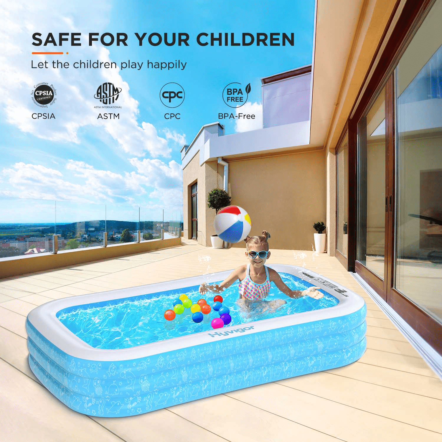 Family Inflatable Swimming Pools with Electric Air Pump, Family Swimming  Pool, Ball Pit, Toy Pool, Fishing Pool. Swim Center for Kids, Adults, Kids