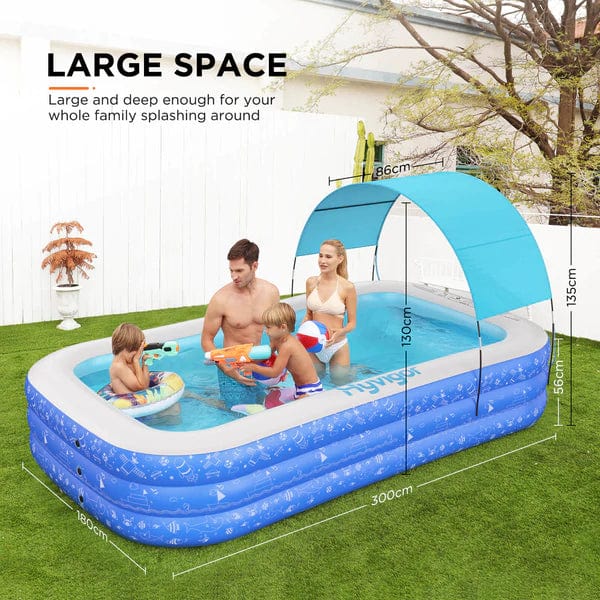 Hyvigor Swimming Pools Hyvigor-P3 Inflatable Swimming Pool with Removable Sunshine Canopy