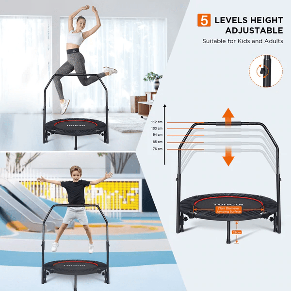 Toncur 40 Foldable Mini Trampoline with Handle