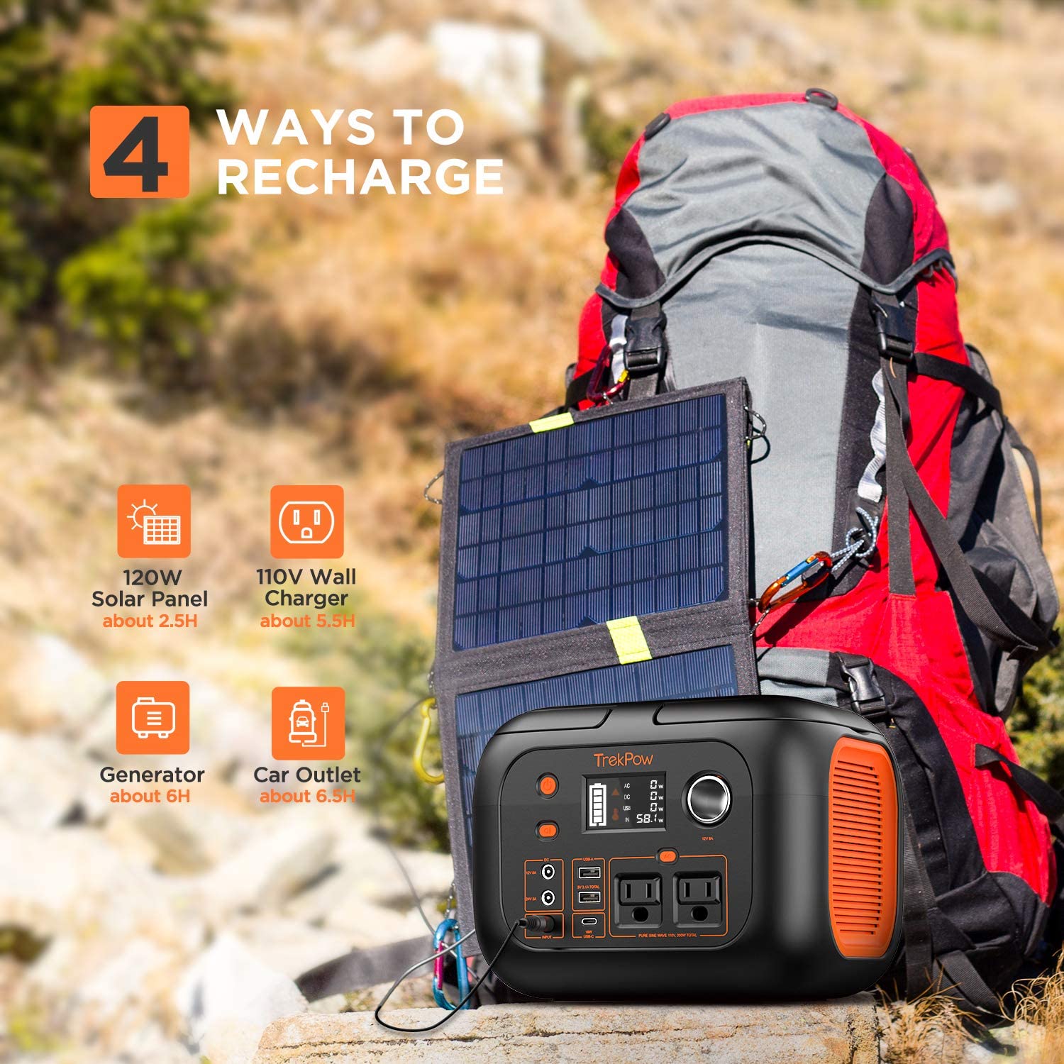 TrekPow 350W Portable Lithium Battery Emergency Power Station