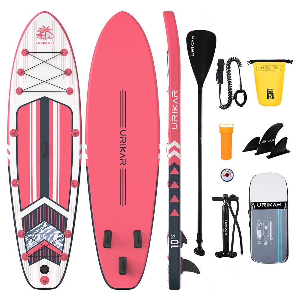 Urikar Surfboard Sweetie Urikar Inflatable Paddleboard with Premium Accessories Set-Pump, Carrier, Waterproof Dry Bag
