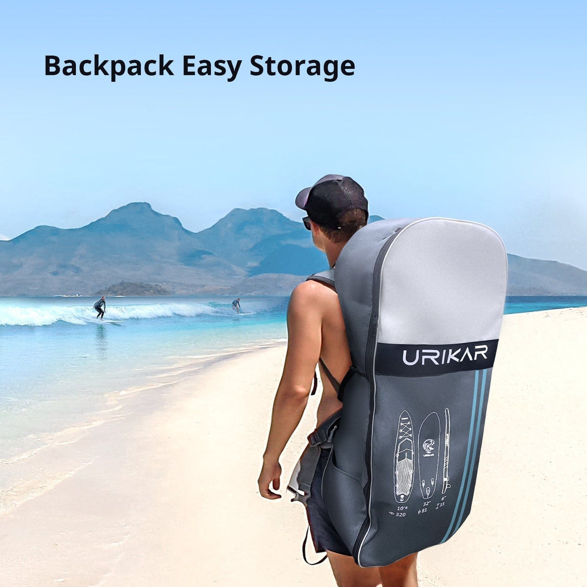 Urikar Surfboard Urikar Inflatable Paddleboard with Premium Accessories Set-Pump, Carrier, Waterproof Dry Bag