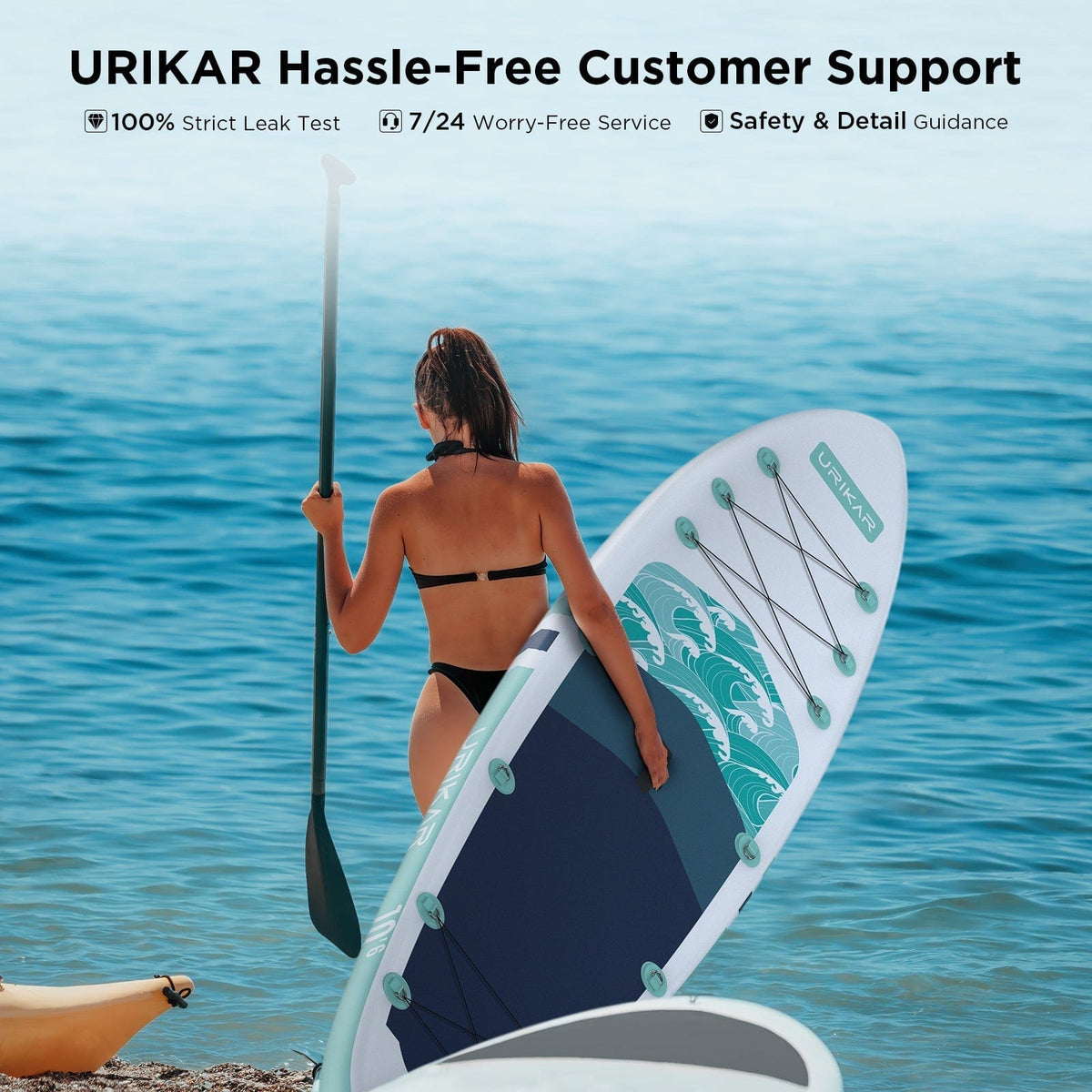 Urikar Surfboard Urikar Inflatable Paddleboard with Premium Accessories Set-Pump, Carrier, Waterproof Dry Bag